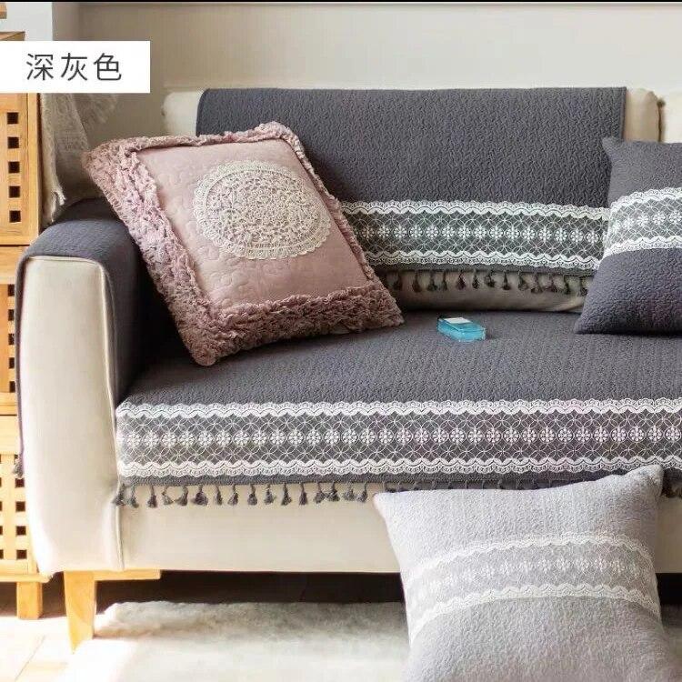 Light Luxury Living Room Sofa Cover Four Seasons American-style Sofa Cushion Stereo EmbroideryUniversal Non-slip Cushion