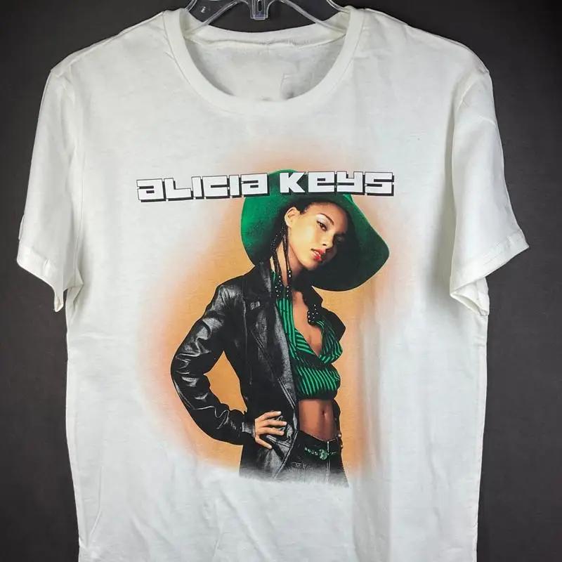 Rare Alicia Keys Tour Concert Classic For Fan White All Size T Shirt Kh04