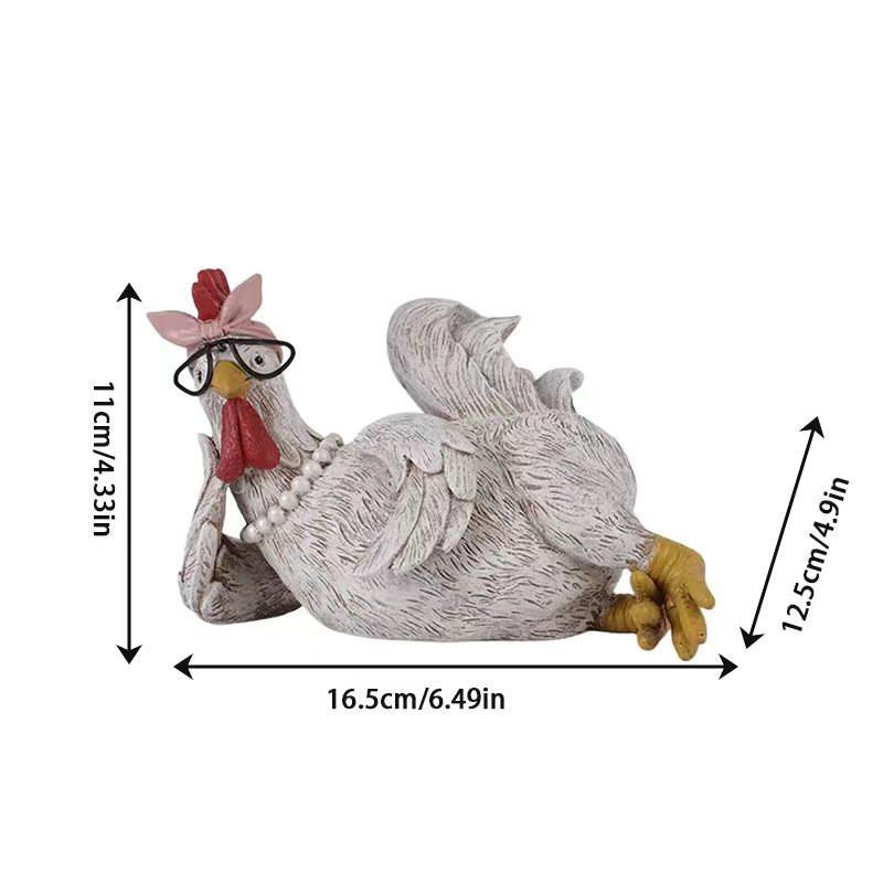 

Modern Minimalist Resin Chicken Figurine Perfect For Halloween Garden And Desk Decor A