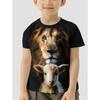 Clothes For Boys 3D Printed Animal T-Shirt Street Style Summer Comforts Casual Crew Neck Short Sleeves T-Shirts For Children