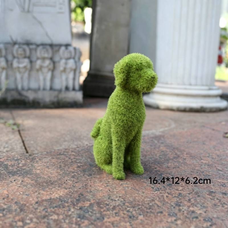 Garden Resin Dog Figurine For Outdoor Patio And Balcony Decor