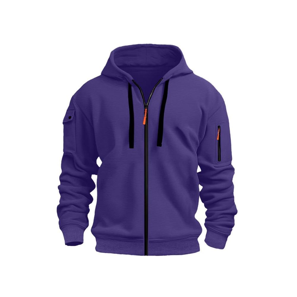 New Men's Sportswear Y2K Zipper Sweater Trendy Innovation Loose Hooded Outdoor Cardigan Autumn and Winter Jacket