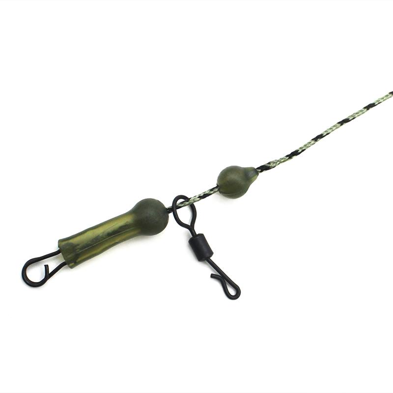 2 stücke Karpfen Angeln Rig Linie Heli Leadcore Führer 100cm/45lb Camo Grün/Camo Braun Für Karpfen Helicopeter rig Zubehör Tackle