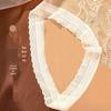 Women's Mid-Waist Hip-Covering Panties with Lace & Antibacterial Silk Crotch