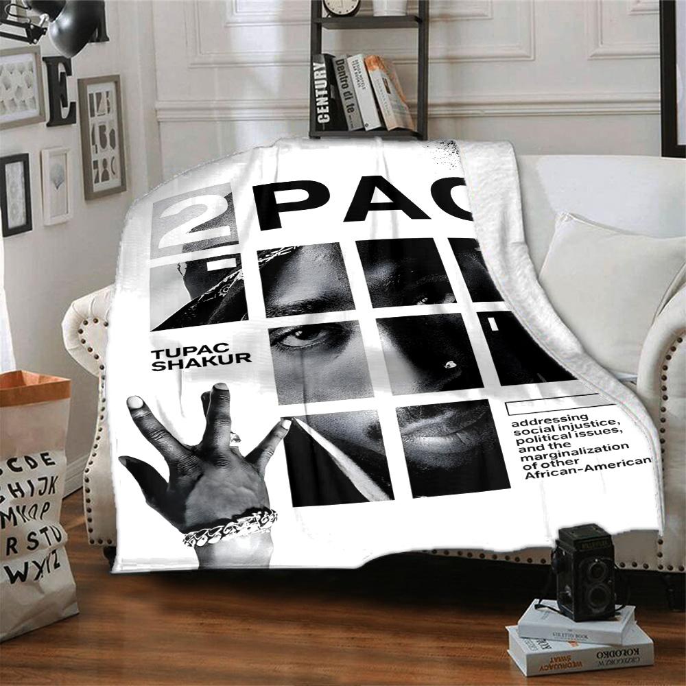 Tupac Kunst Aktivismus Leichte Decke Weich & Perfekt für Sofa Couch Büro Bett Picknicks Vier Jahreszeiten Mehrzweck Modern Ideales Geschenk Zubehör Y15