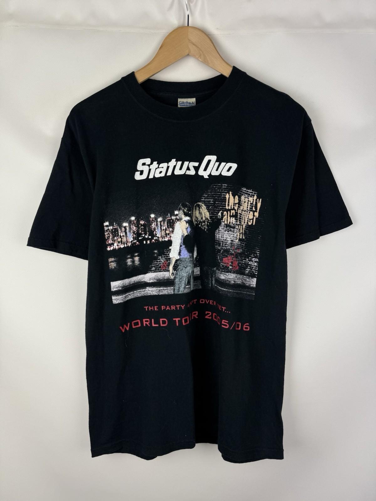 Status Quo Vintage 2005 / 06 World Tour Band T Shirt Size M Gildan Unisex T-Shirt L