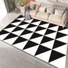 Modern Simple Black White Large Size Rugs for Living Room Light Luxury Sofa Area Carpet Soft Fluffy Bedroom Decor Anti-slip Mats