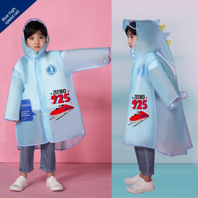 Children's Raincoat for Boys and Girls with Backpack Space, Double Placket, Large Brim, Rainproof, Outdoor Use, Student-Specific Rain Poncho for