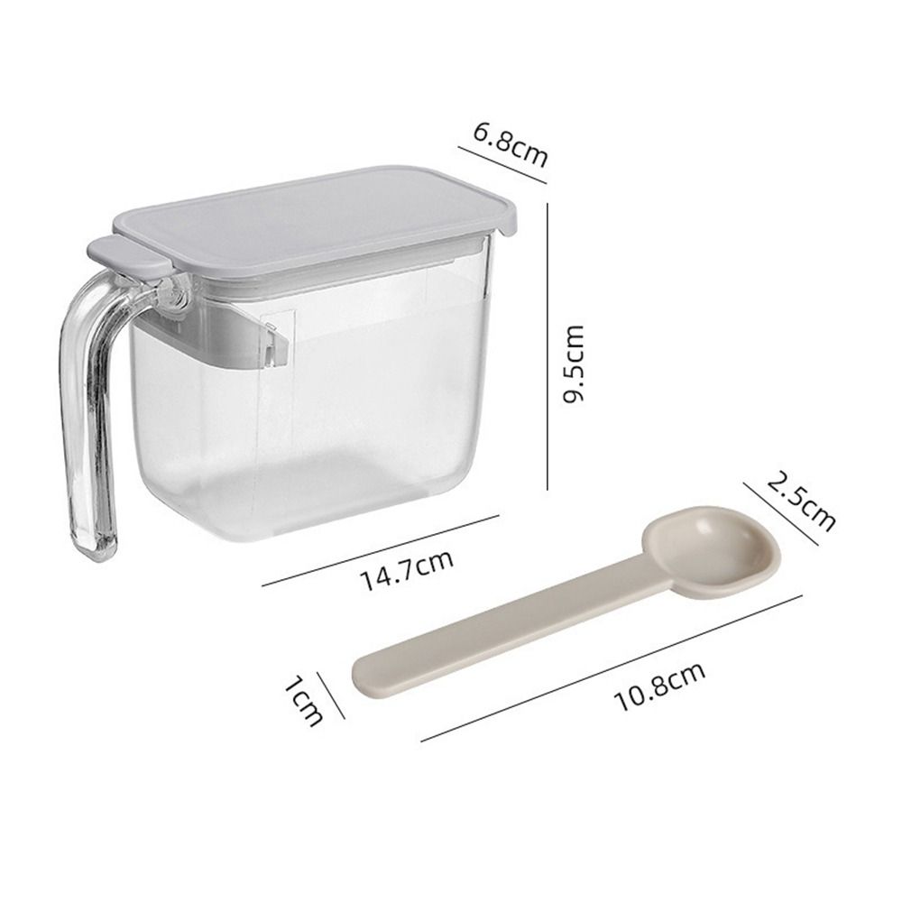 Transparent Seasoning Box Plastic Condiment Storage Container Sealed Seasoning Tank  Household
