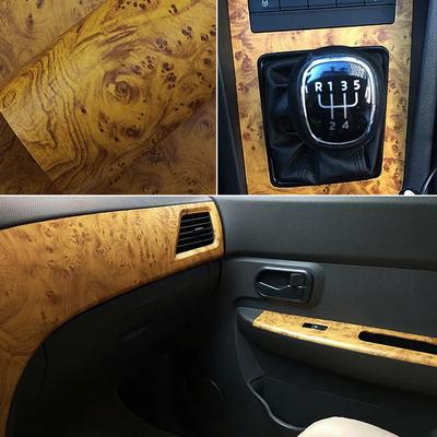 Película Envelopamento Automotivo Texturizada com Padrão de Madeira Adesivos Internos Autoadesivos para Carro Adesivos Automotivos Multifuncionais Acessórios de Decoração para Carro