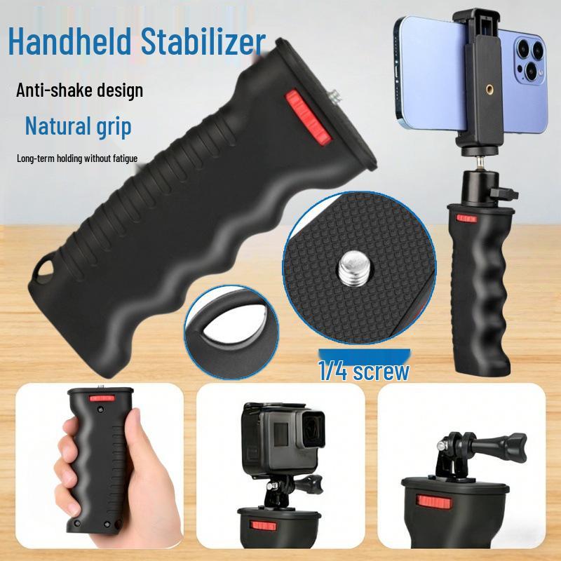 Universal Handheld DSLR Camera & Mobile Phone Grip for Outdoor Sports Photography with Flash Light Stabilizer