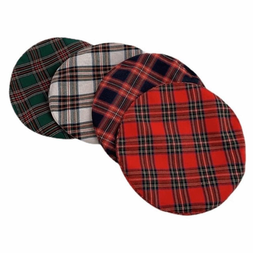 Y2K Tartan Plaid Beret Drawstring Artist Hat Fashion Newsboy Cap Autumn