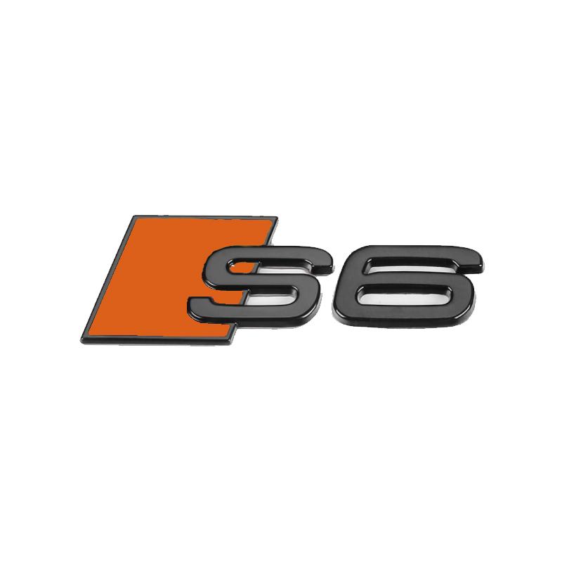 Für AudiFür Jaguar S6 2012-2018 2019-2024 4Ringe Logo Glänzend Schwarz Auto Motorhaube Frontemblem Heckklappe Abzeichen Modifizierter Aufkleber Ersatz