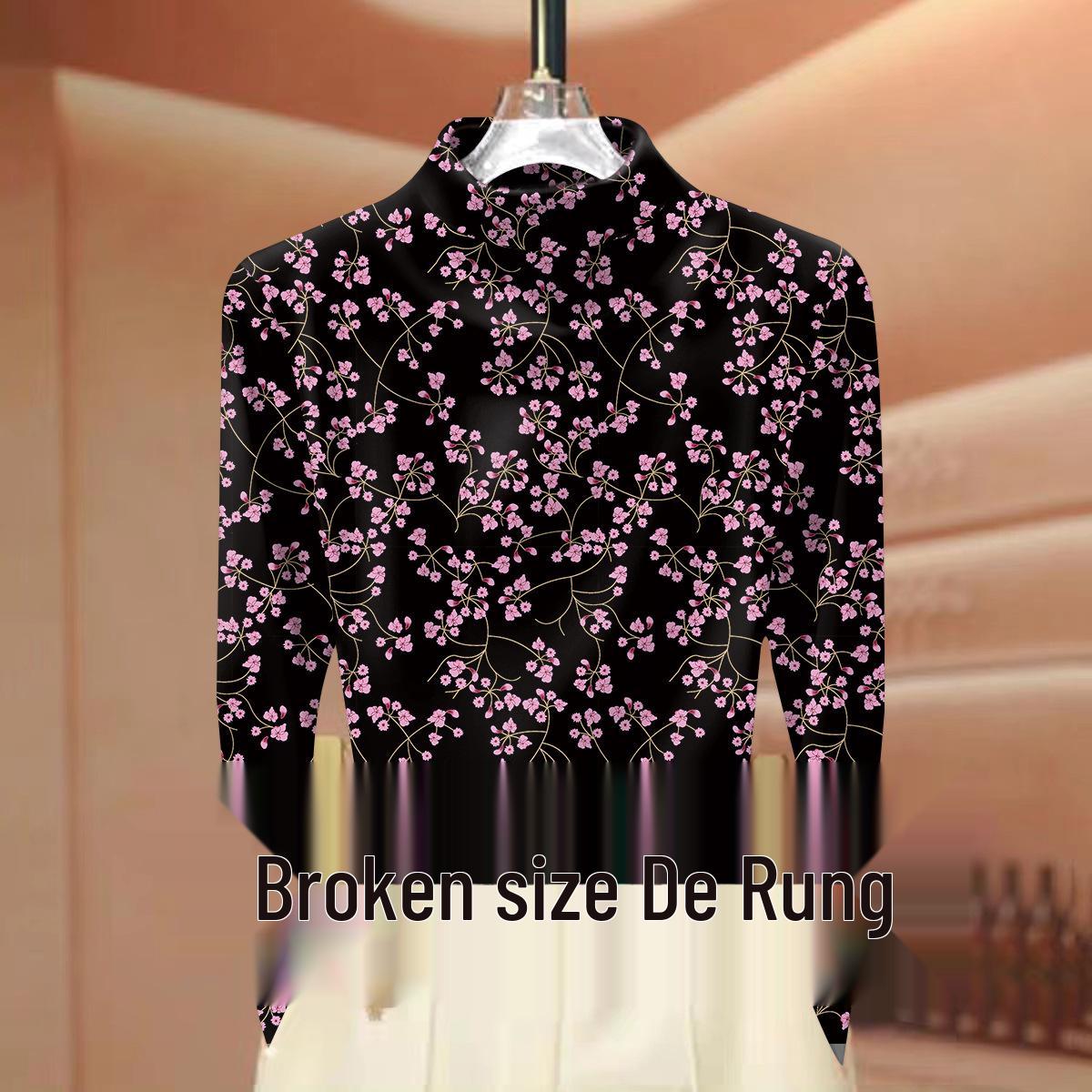

Women s Ribbed Plush Thermal Top: Half-High Collar, Long Sleeves, Slimming, Belly-Concealing, Fashionable for Fall/Winter. 3XL (135-150 jin)