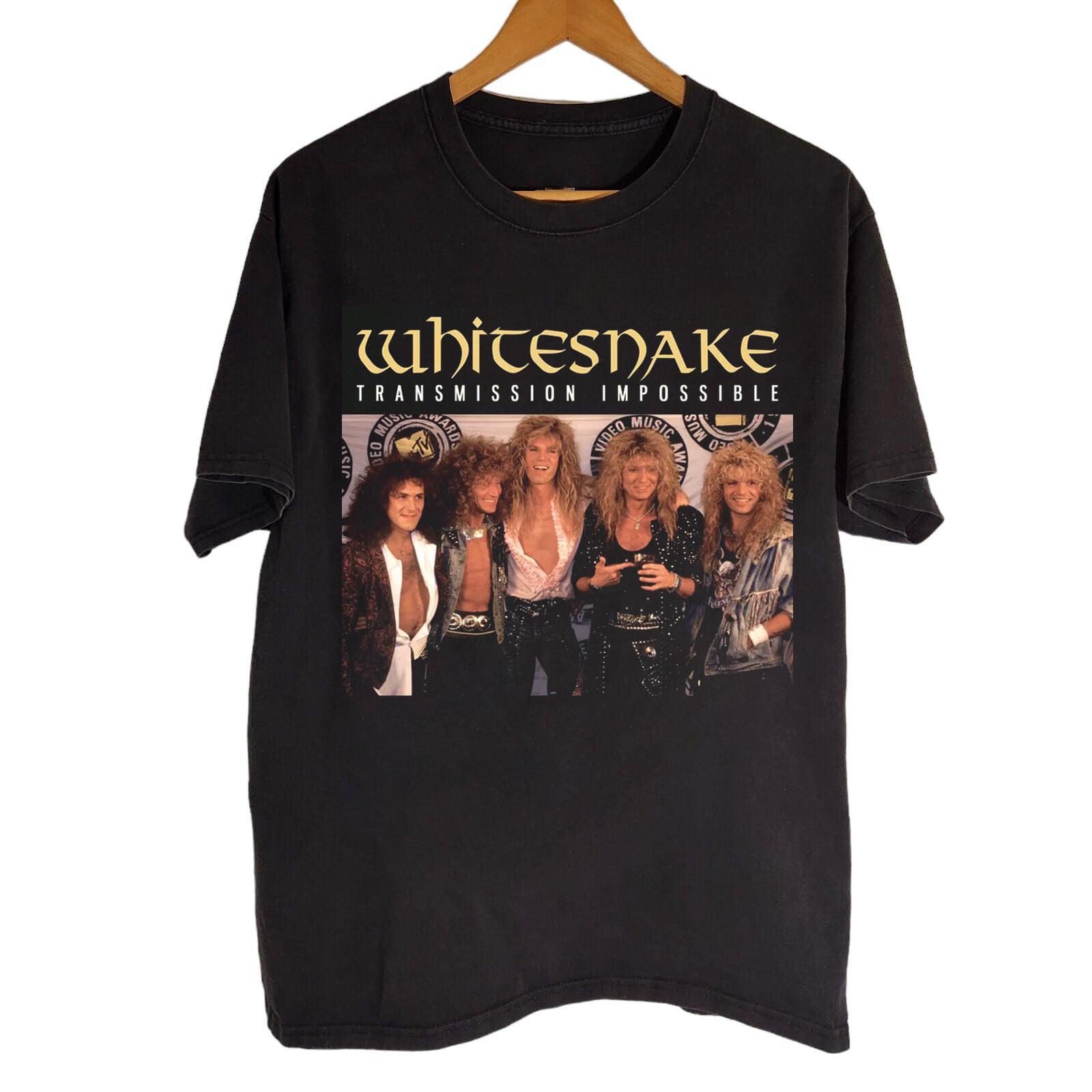 NEW RARE! Whitesnake Black Cotton All size S-5XL Gift Shirt MI397 S