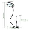 USB Rechargeable Table Lamp Adjustable Deoktop Reading Light 10xMagnifying Glass