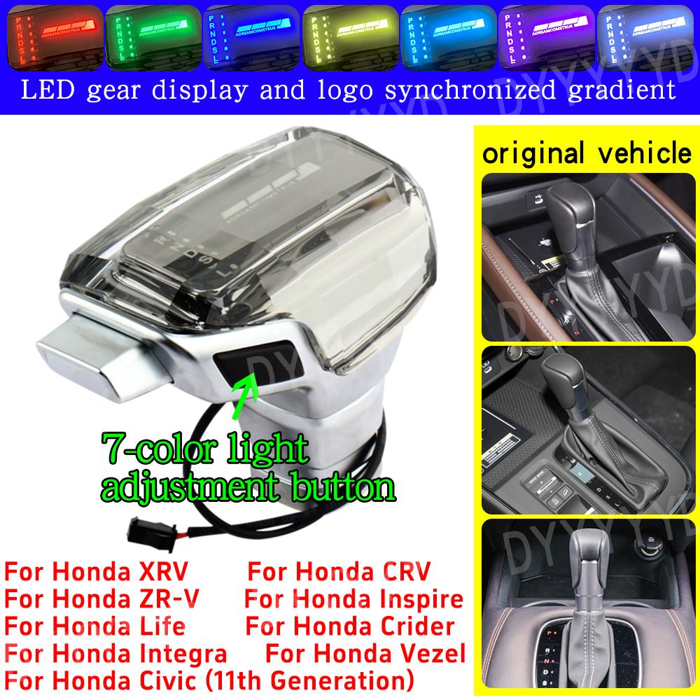 Car Gear Shift Knob Automatic Transmission For Honda Accord 7 8 9 10 Th Civic Fit CR-V CRV 54131TLAA63ZA LED crystal Shift Lever