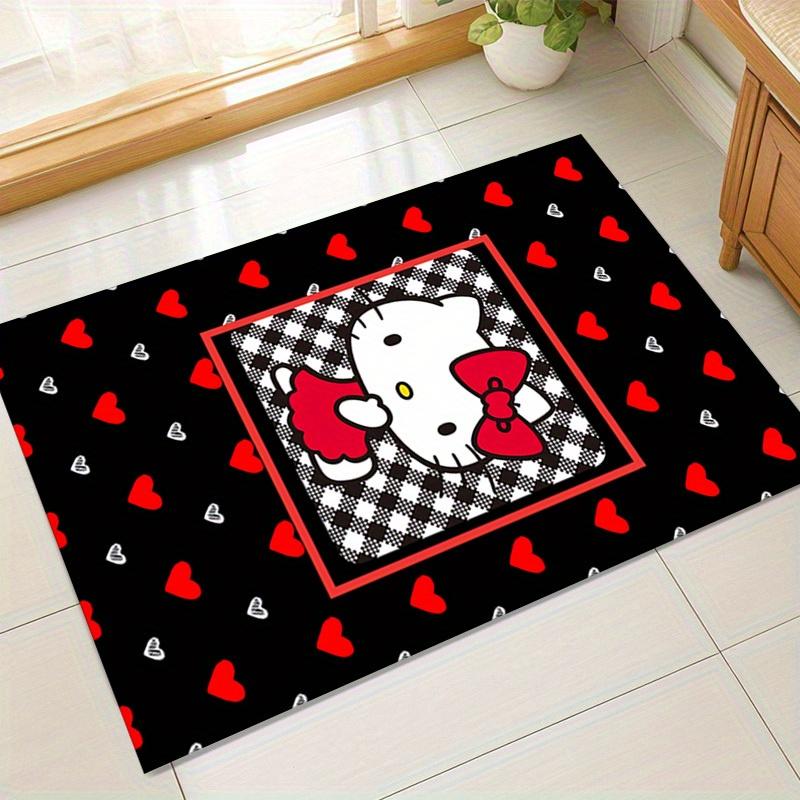 

1 шт. Коврик с рисунком красного сердца Hello Kitty - Идеально подходит для домашнего декора, офисного ковра, уличных ковриков, идей для подарковz118 60cm by 90cm