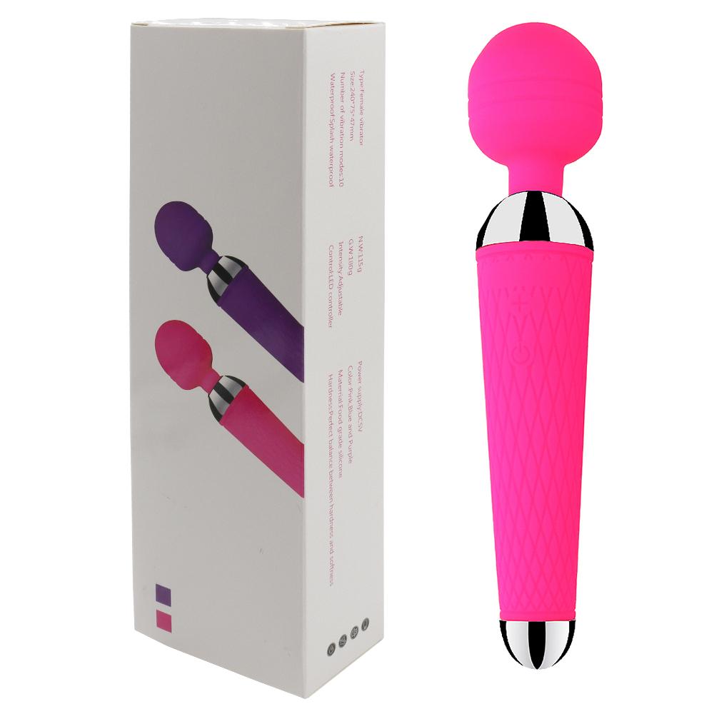 Powerful Oral Clit Vibrators USB Charge Av Magic Wand Vibrator Anal Massager Adult Sex Toys For Women Safe Silicone Sex Products