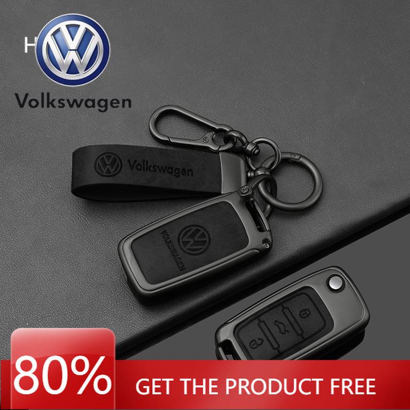 Pro VOLKSWAGEN Kožený kryt na klíčenku pro auto z hliníkové slitiny pro VW Volkswagen Polo Tiguan Passat B5 B6 B7 Golf 4 5 6 MK6 Jetta Lavida