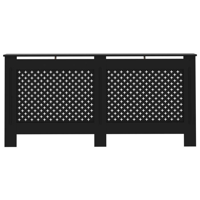 Cache-radiateur - VIDAXL - Noir - MDF - Espace de rangement pour livres et ornements
