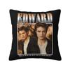 Vintage Film Stmívání Edward Cullen Polštářový povlak na polštář Dekorace D Tisk Potah na polštář na pohovku Polyester Útulný povlak na polštář