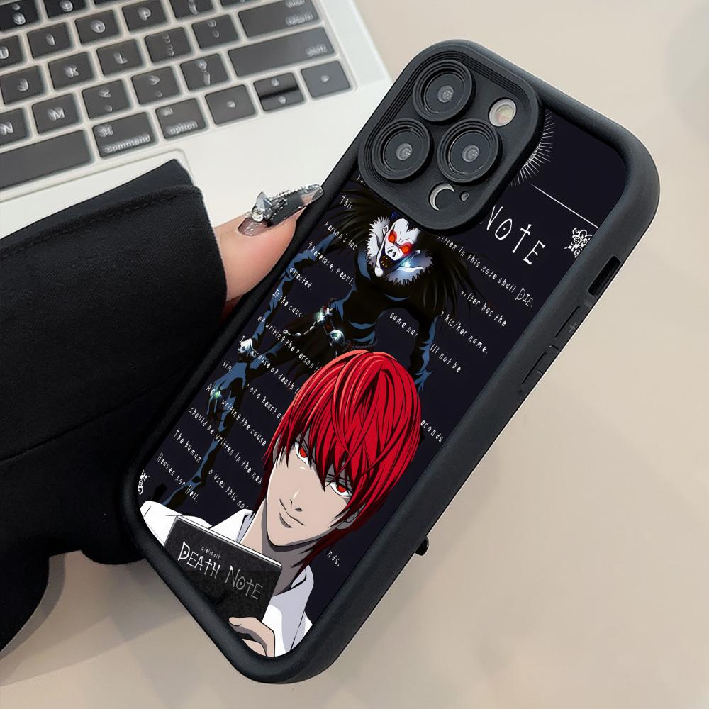 Death Note Kira Light Mobile Phone Case for iPhone 17 16 15 14 13 12 11 Air Pro Max Plus Thicken TPU Colorful Cover Cover Luxury