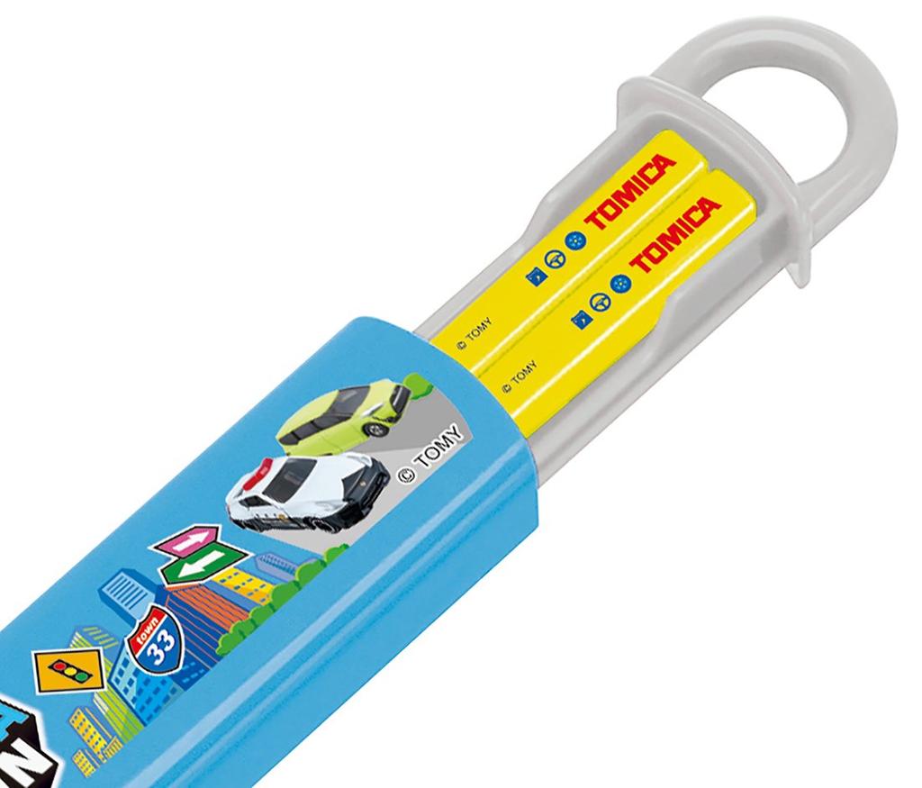 Skater Chopsticks and Chopstick Case Made in ABS2AM Children's Set, Tomica, Japan,