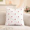 Yousheng Throw Pillowcase Bowknot Heart Pattern Valentine Day Decorative Throw Pillow Cover Sofa Chair Patio Car Pillow Cushion