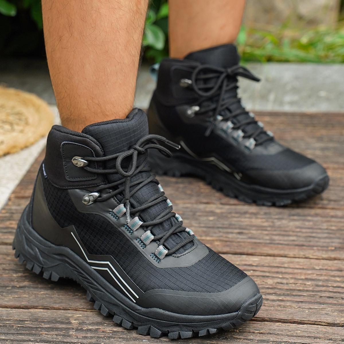 

Эти женские осенне-зимние кожаные легкие походные ботинки — модная и универсальная обувь для путешествий на открытом воздухе. 46 чёрный