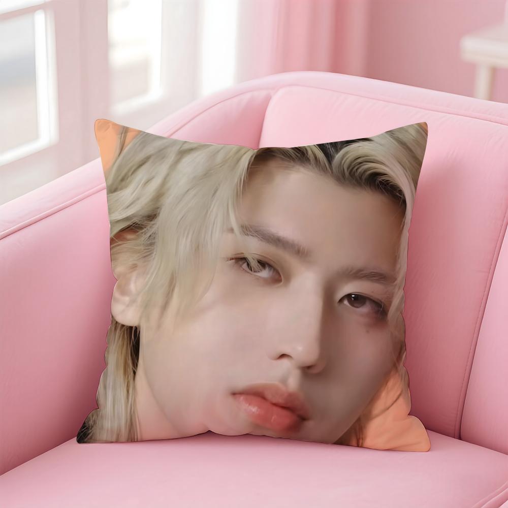 singer trendy CCai Xukun Cushion Cover Pillow Case Soft Skin Friendly Fabric  Concealed Zipper
