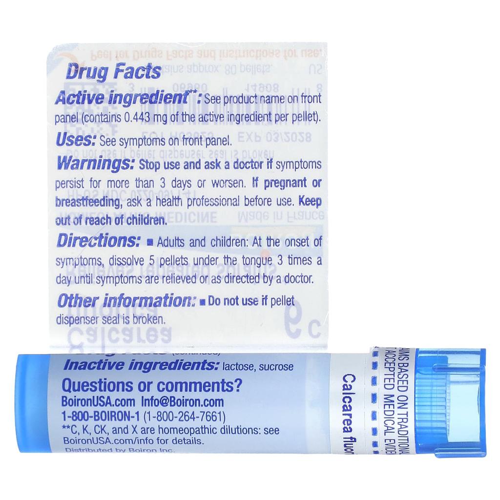 Calcarea Fluorica, 6C, Joint Pain Relief, 80 Pellets