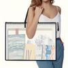 4pcs/2pcs Large Transparent File Bag - Heavy-Duty Portable Bag with Sturdy Zipper Closure, Spacious Art & Poster Storage