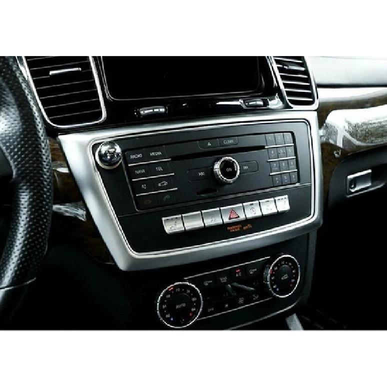 Silver ABS Central Control Panel Cover For Mercedes Benz GL GLE GLS ML 2013-