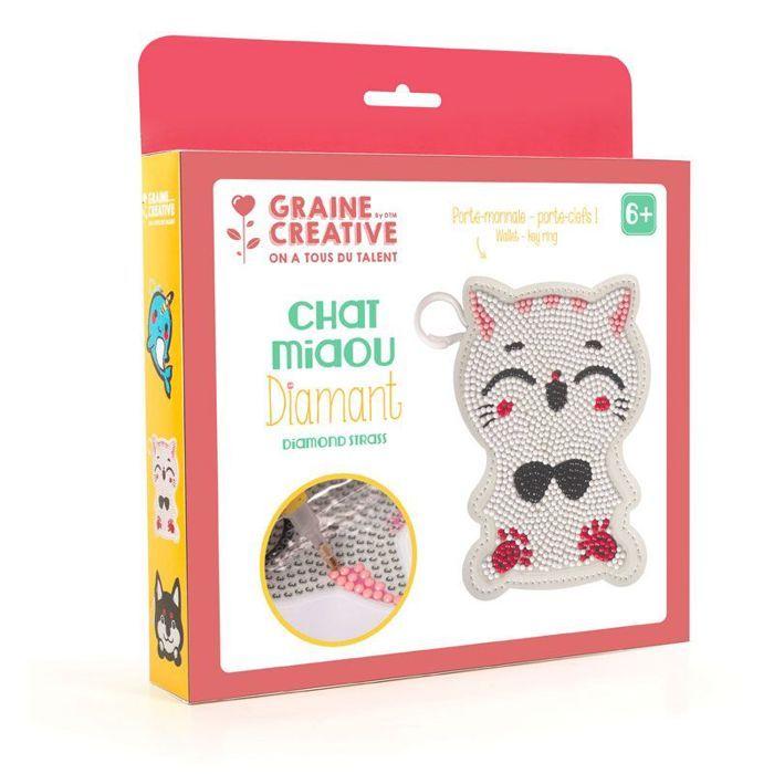 Mosaic Kit - Diamond Mosaic - Cat Purse - White - 7 Years - Plastic