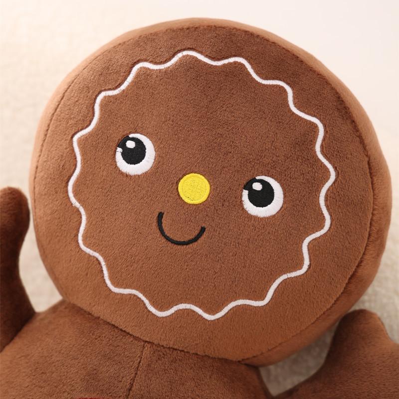 Christmas Decoration Toys Cute Gingerbread Man Plushie Toy Doll Cartoon Soft Anime Toy Pillow Home Decor Kids Gift