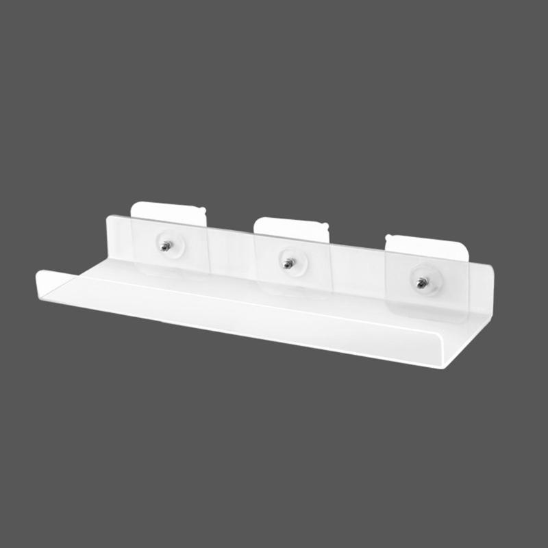 1Pack Acrylic Floating Shelves,Clear Bathroom Wall Shelf, Bookshelves, Invisible Display Shelves for Office, Bedroom