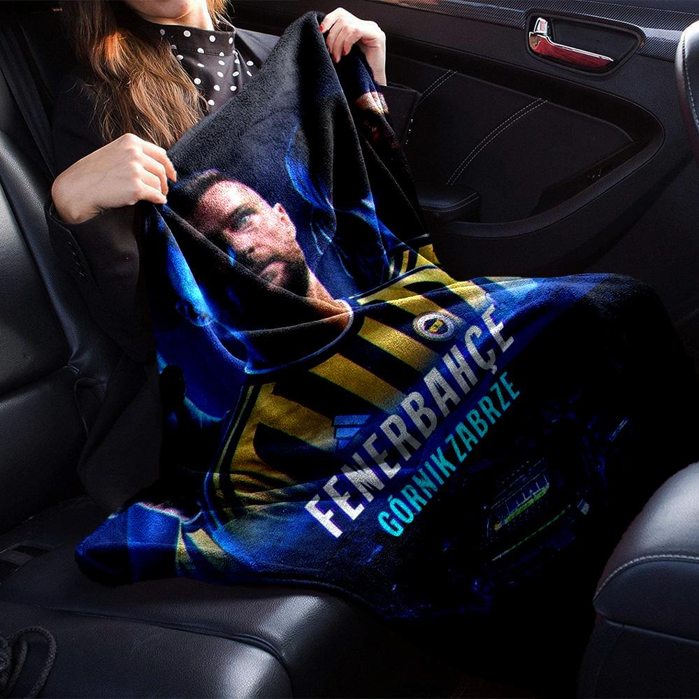 Fenerbahce Football Team Player Collage Print Flannel Blanket Soft Throw Blanket Sofa Couch Bed Decor Soccer Fan Gift