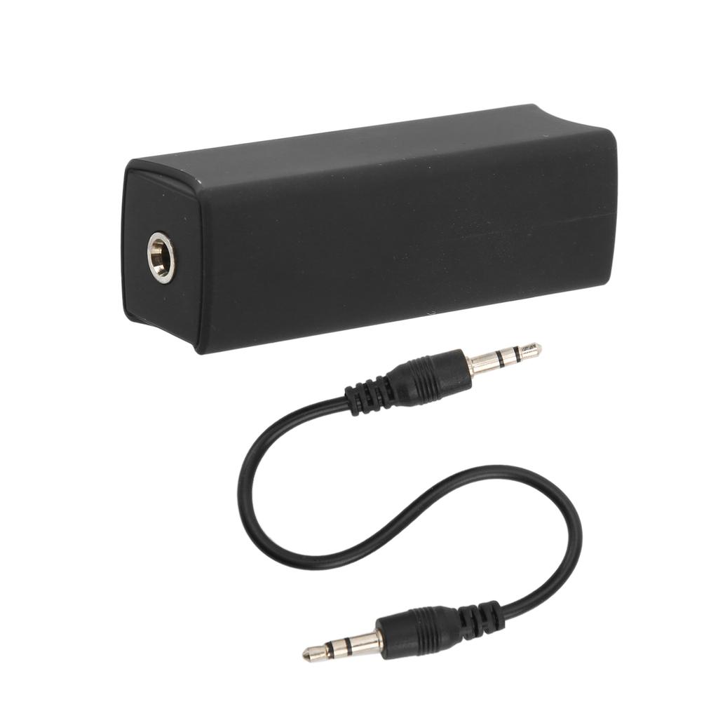 3.5mm 0.14in Ground Loop Noise Filter Isolating Black 20HZ‑20KHZ for Car Home Stereo System