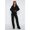 Frauen lose gestrickte Pullover Langarm übergroße hohe Kragen warme Pullover Mode weibliche Herbst Büro Casual Pullover Top Wolle Reißverschluss Anzug zweiteilig