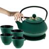 ZAPARZACZ ŻELIWNY DZBANEK ZIELONY 900ml Z FILTREM i FILIŻANKAMI PREZENT