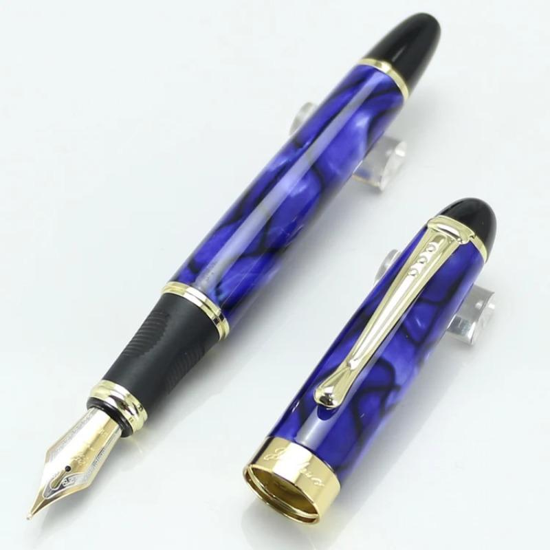 JINHAO X450 Luxus-Füllfederhalter Schwarz mit Goldener 18kgp Breiter Feder 22 Farben und Tinte Geschenkstifte