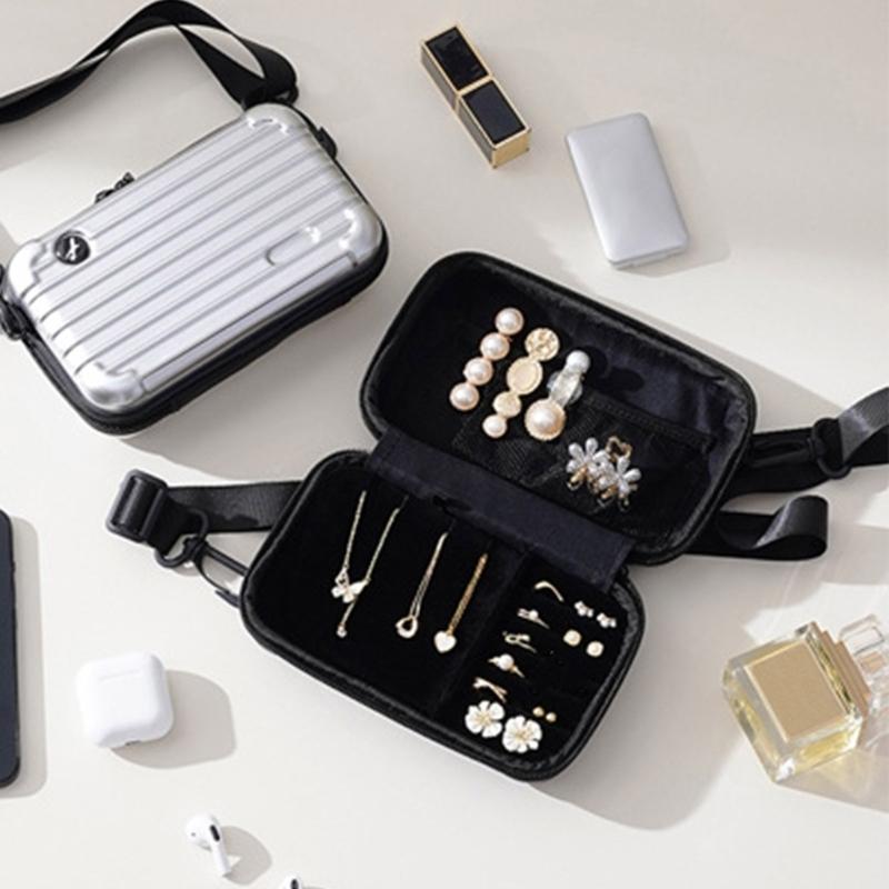 Organizzatore Multifunzione da Viaggio per Gioielli Elegante Porta Trucco Borsa Elegante per Orologi Collane Orecchini