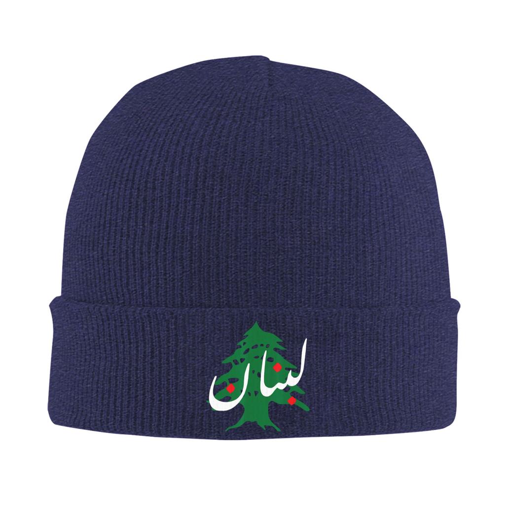 Lebanon Flag Map Beirut Cedar Tree Lebanese Knitted Hat Womens Unisexs Skullies Beanies Autumn Winter Hat  Casual Caps
