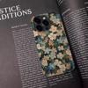 Husă de telefon cu umbră de flori liniștită pentru Apple iPhone16- Husă de telefon rigidă în stil retro, rezistentă la șocuri, pentru Iphone16/15/14/13/12/11/Xs/Xsmax/XR/Pro/Pro Max