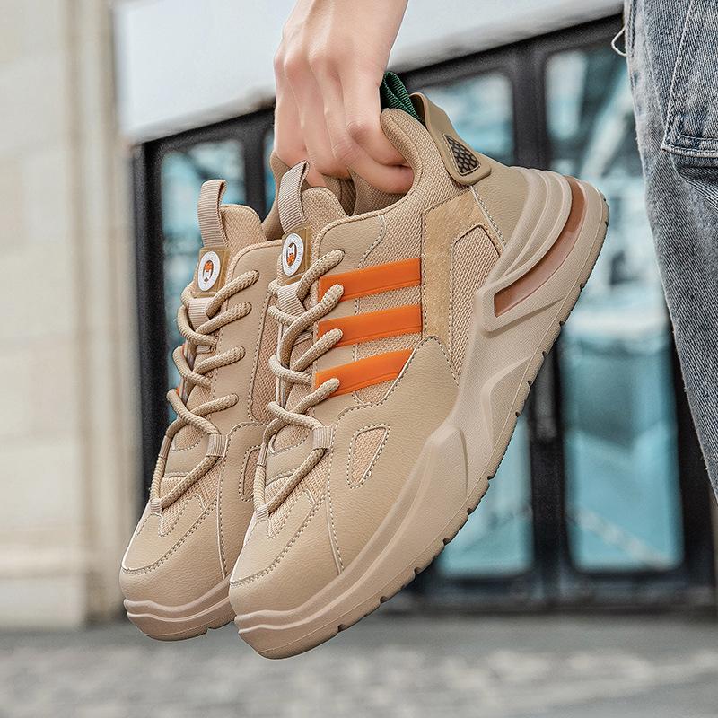 

2025 spring and autumn men s shoes new breathable deodorant mesh dad shoes men s lightweight trendy shoes heightening sports and leisure shoes 39
