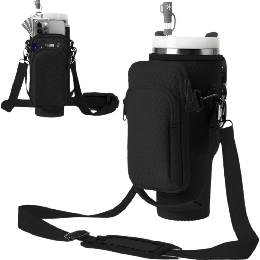 Adjustable Strap Water Cup Bags With Phone Pocket Bottle Carrier Bag  for Stanley 40oz Tumbler