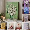 Faux Pearl Painting DIY Kit Easy Intuitive Craft Flower Pattern Painting with Pre-Printed Canvas