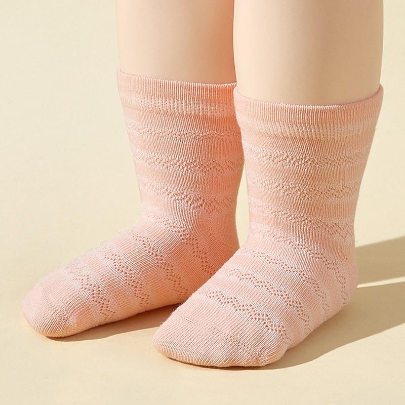 5Pairs Summer Baby Mesh Socks Sweat-absorbing Breathable Children Short Sock Candy Color Newborn Cotton Sock 0-2Year Footwear