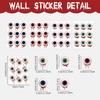 5x Scary Halloween Terrifying Eyeball Window Sticker For Party Decoration Terrifying Eyeball Sticker